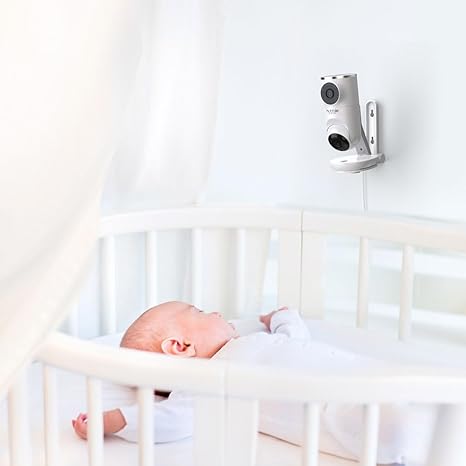 HUBBLE CONNECTED Nursery Pal Dual Vision Smart Camera Wi-Fi Enabled Baby Monitor with AI Motion Tracking, Plus Preloaded Soothing Sounds, Lullabies, and Stories, White